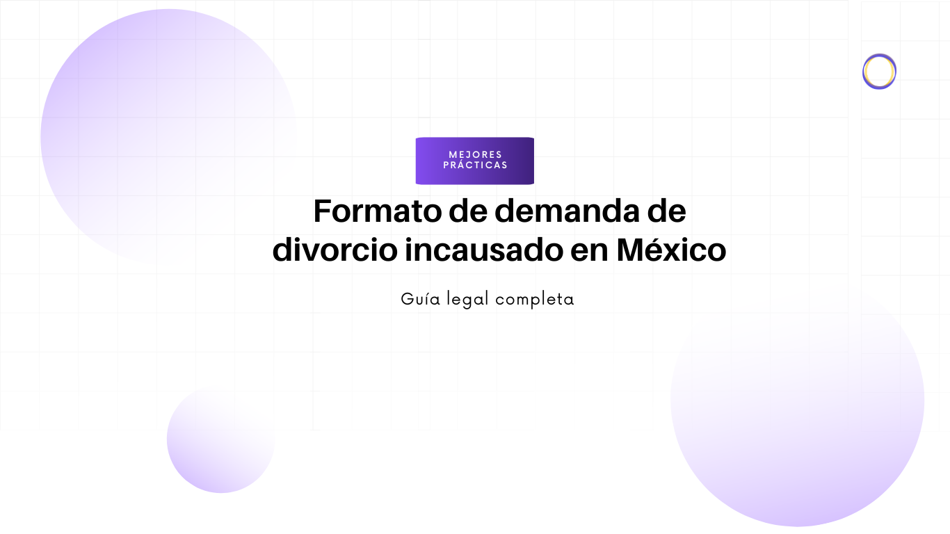Formato de demanda de divorcio incausado en México