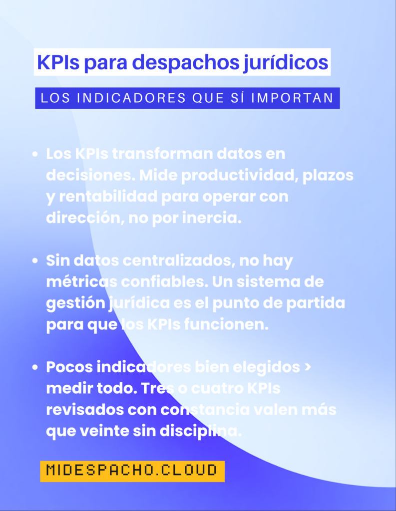 KPIs para despachos jurídicos